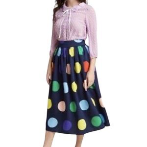 Frock Shop Colorful Polka Dot Skirt